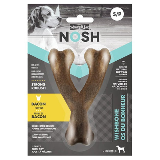 NOSH Strong Wishbone Chew Toy - Bacon Flavour