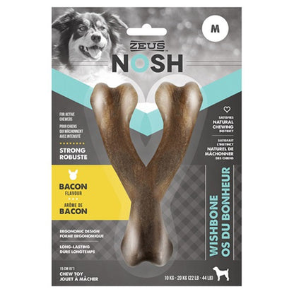 NOSH Strong Wishbone Chew Toy - Bacon Flavour