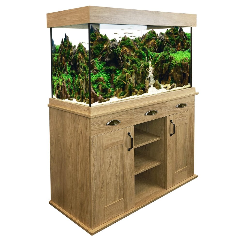 Shaker 252L Aquarium & Cabinet Set - Hampshire Oak