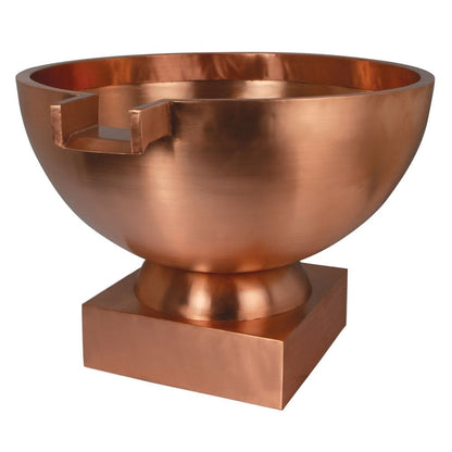 Round Copper Bowl With Small Spillway