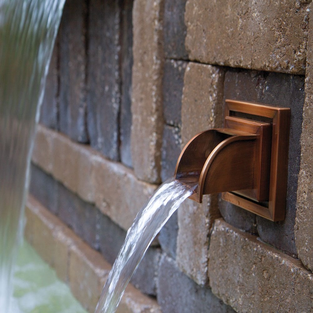 Wall Spout Square - Copper