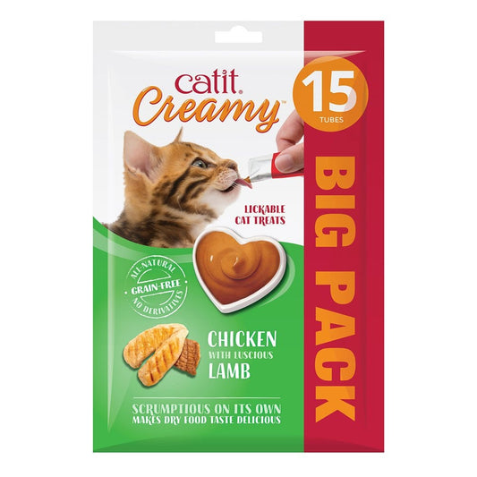 Creamy Lickable Cat Treats - Chicken & Lamb (15pk)