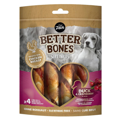 Better Bones Duck & Cranberry Flavour Large Rolls (4pk)