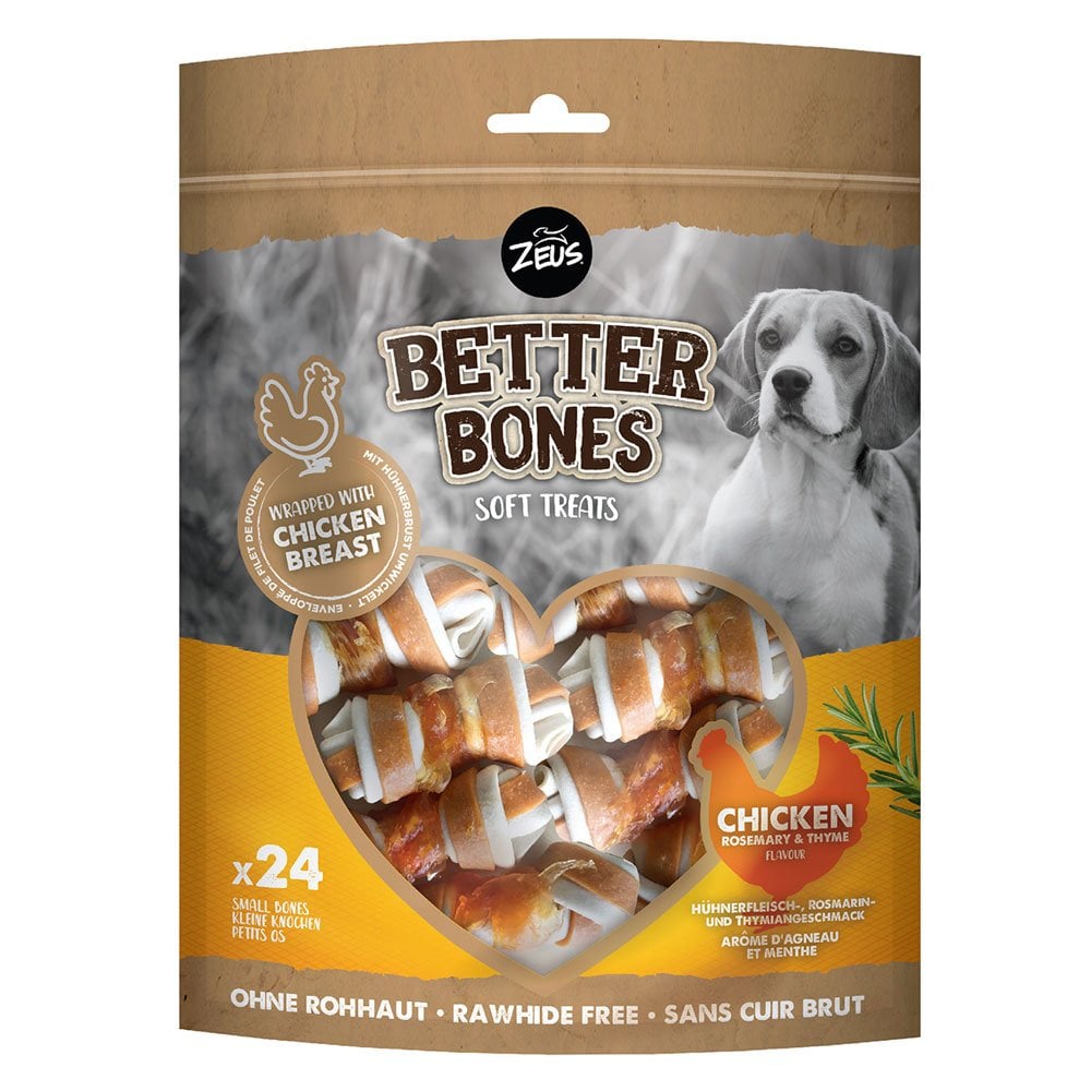 Zeus Better Bones Chicken Flavour Wrapped Bones - Pond Planet