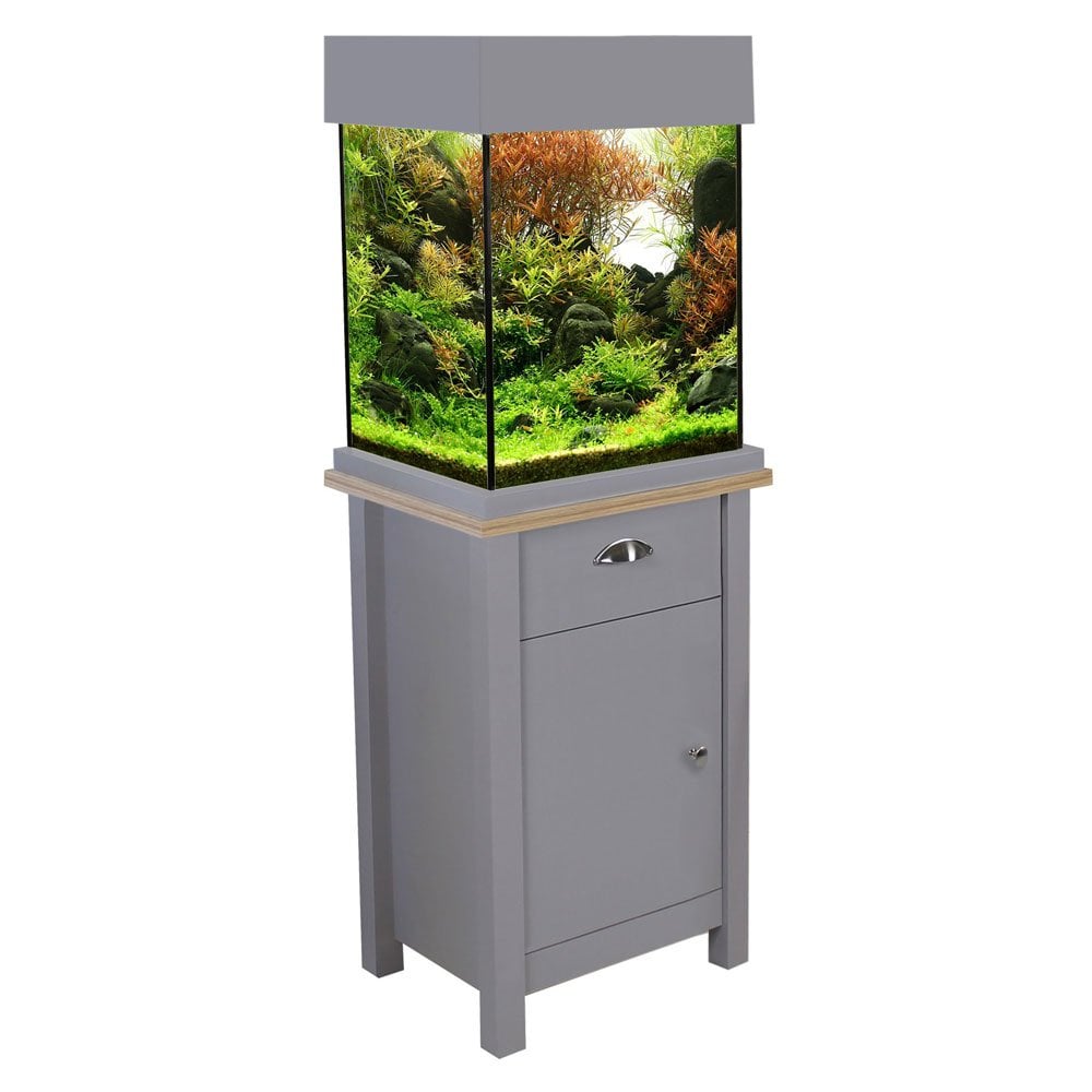 OakStyle 85 Aquarium & Cabinet Set - Flint Grey