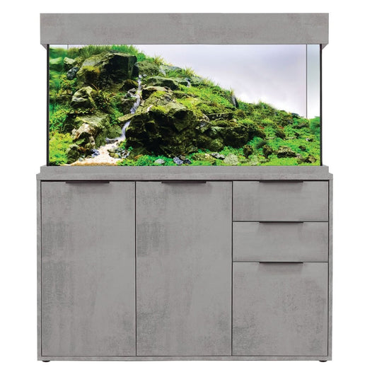 OakStyle 230 Aquarium & Cabinet Set - Industrial Concrete