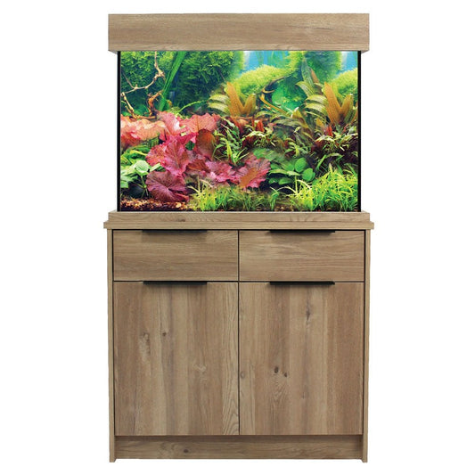 OakStyle 145 Aquarium & Cabinet Set - Nash Oak