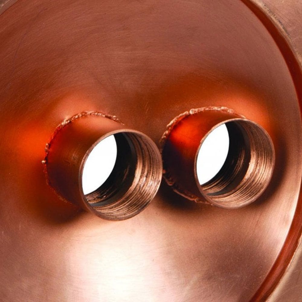 Round Copper Bowl With Small Spillway