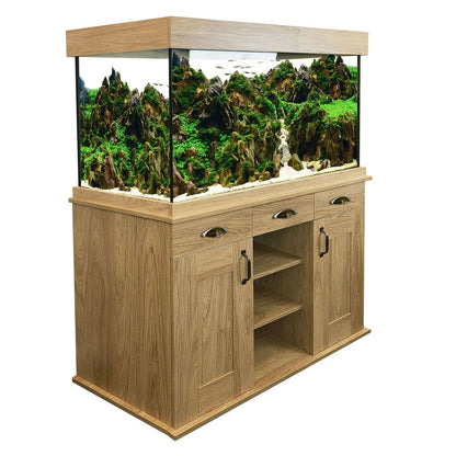 Shaker 345L Aquarium & Cabinet With FREE Bundle - Hampshire Oak