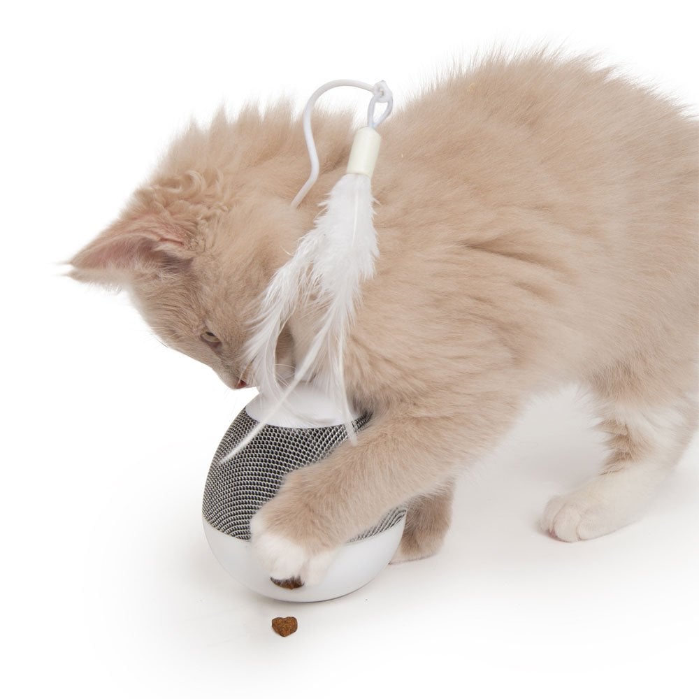 Pixi Spinner Cat Toy - White & Grey