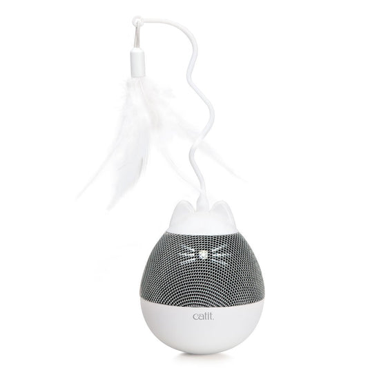 Pixi Spinner Cat Toy - White & Grey