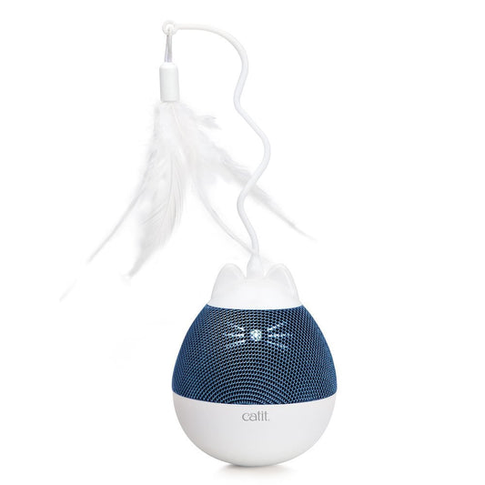 Pixi Spinner Cat Toy - White & Blue