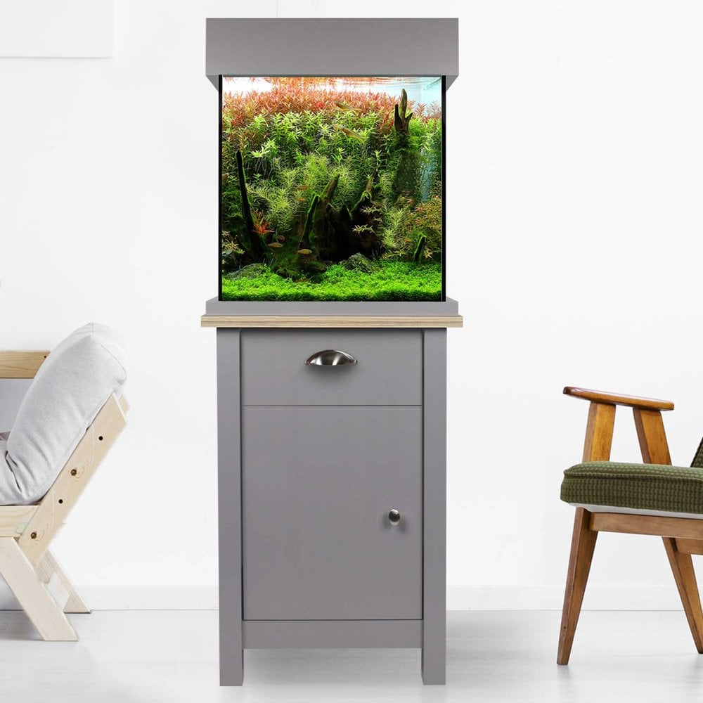 OakStyle 85 Aquarium & Cabinet Set - Flint Grey