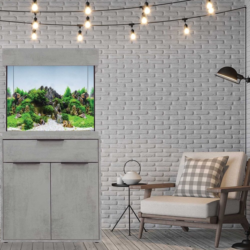 OakStyle 110 Aquarium & Cabinet Set - Industrial Concrete