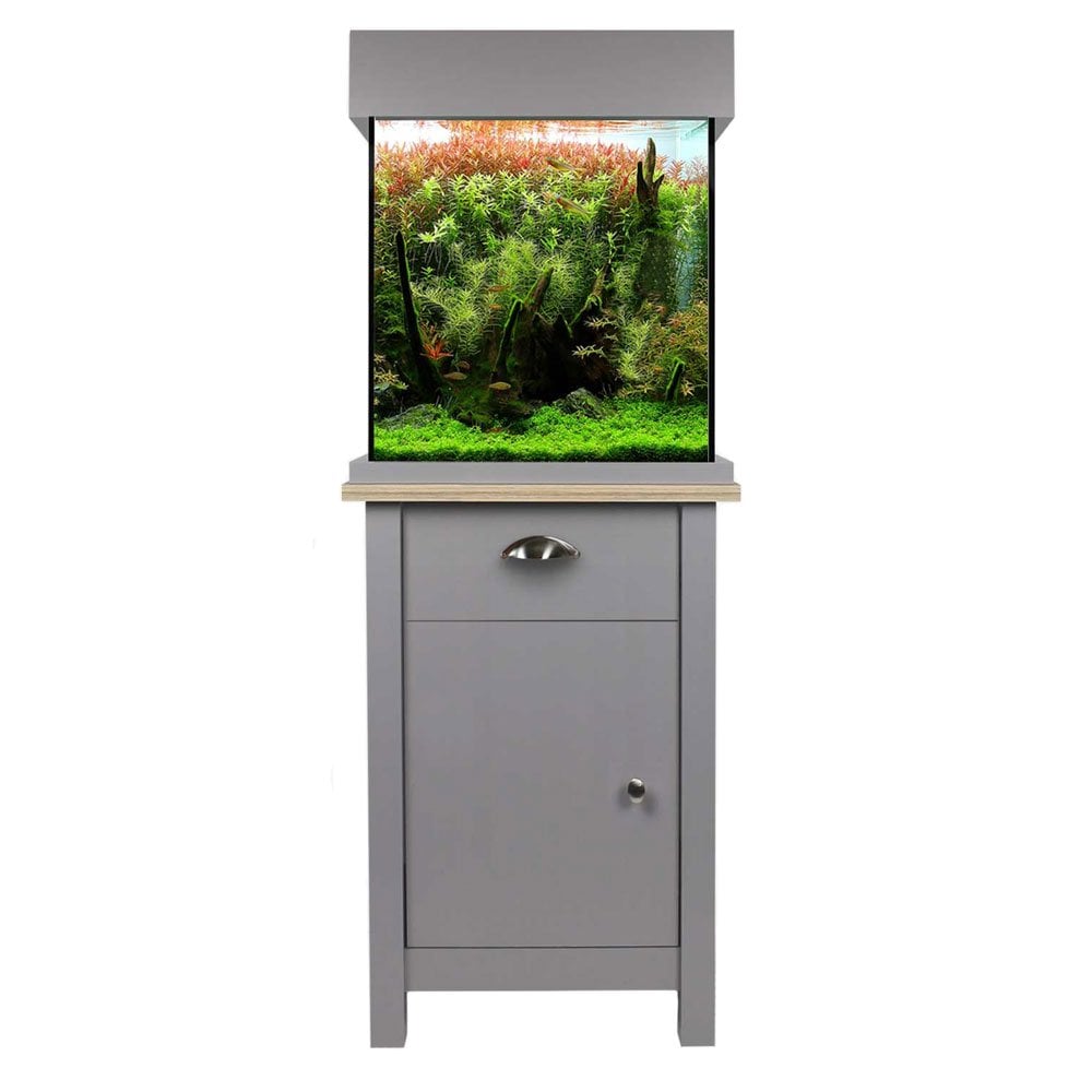 OakStyle 85 Aquarium & Cabinet Set - Flint Grey