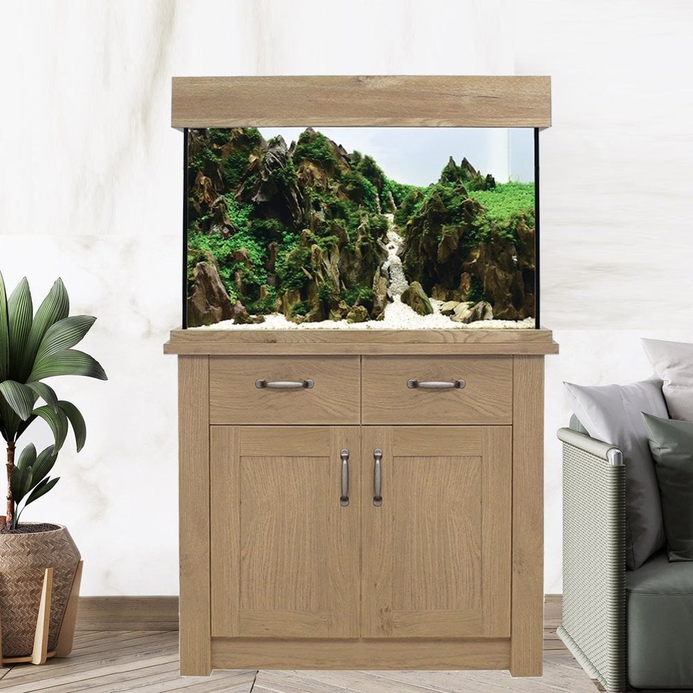 OakStyle 145 Aquarium & Cabinet Set - Yorkshire Oak