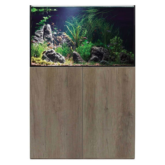 AquaSys 230 Aquarium & Cabinet Set - Grey Nebraska Oak