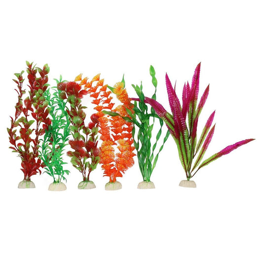 Aquarium Plastic Plant Pack 30cm (6pk)