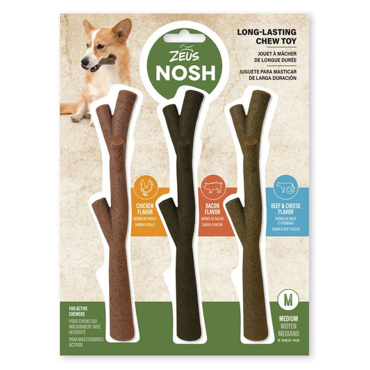 Nosh Strong Tasty Trio Chew Sticks (3pk)