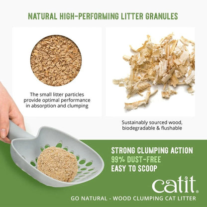 Go Natural Wood Clumping Cat Litter 7.5kg - Lavender