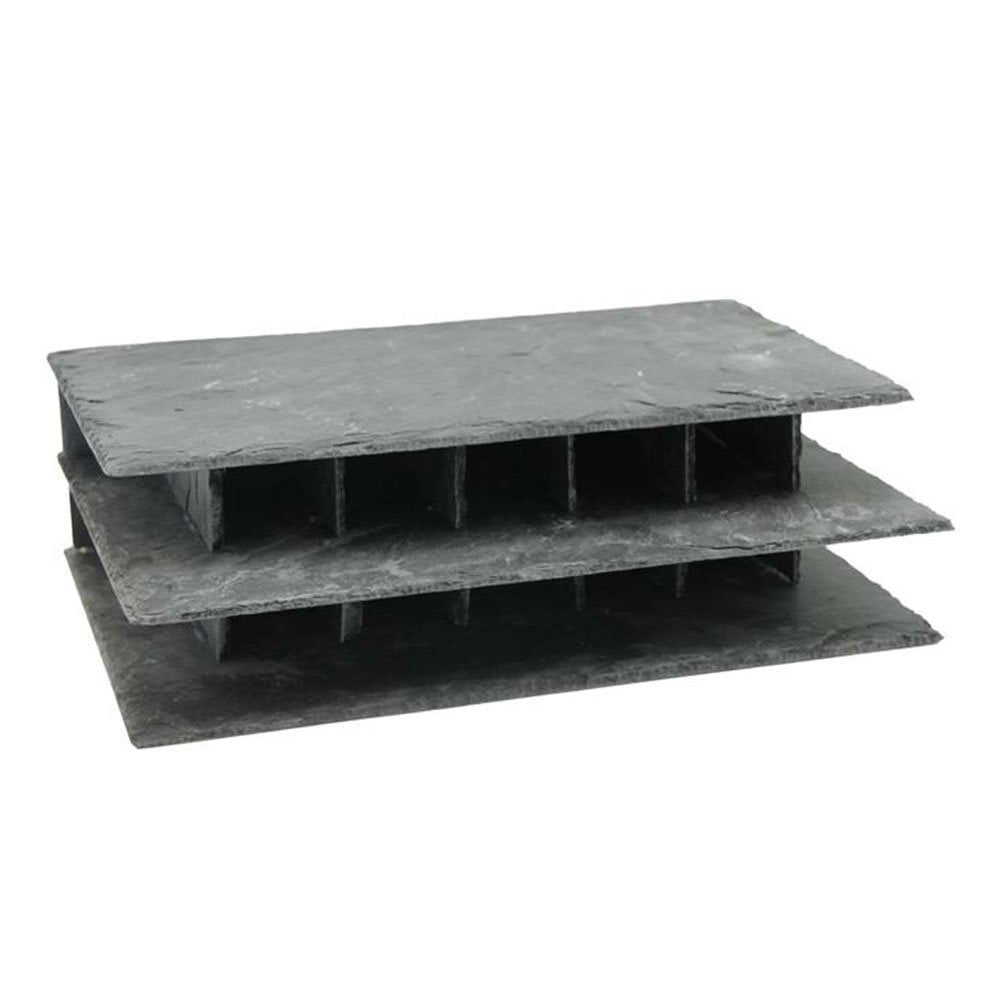 Double Slate Course Ceramic Nature Slate Street Double Tier - Pond Planet