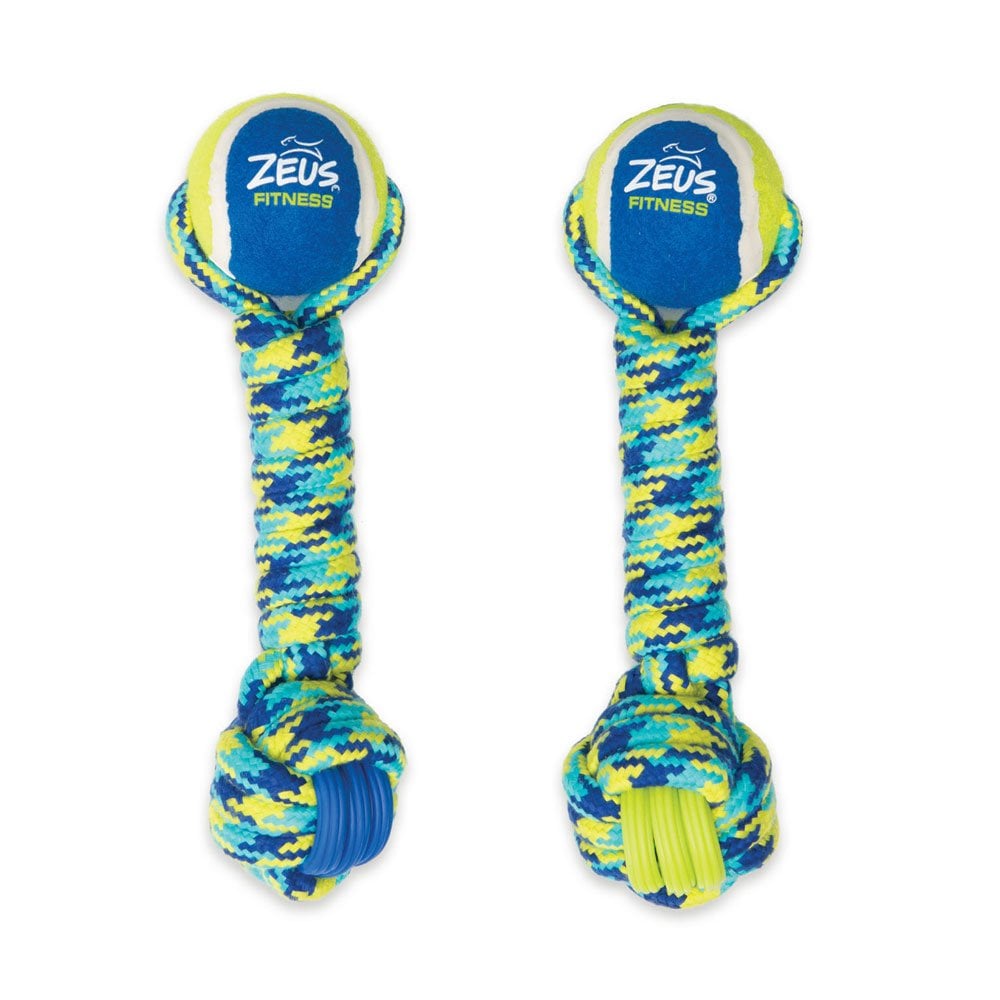 Zeus Fitness Rope Tpr Tennis Ball Dumbbell 30Cm - Pond Planet