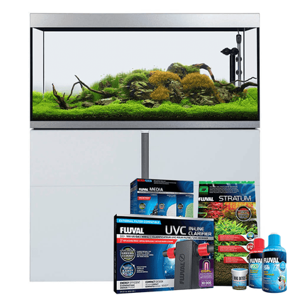 Siena 332L Aquarium & Cabinet Set With FREE Bundle - White