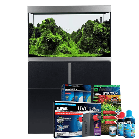 Siena 272L Aquarium & Cabinet Set With FREE Bundle - Black