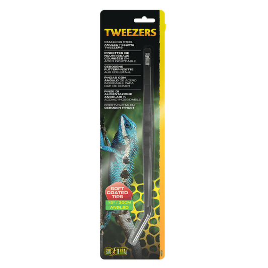 Stainless Steel Angled Feeding Tweezers 30cm