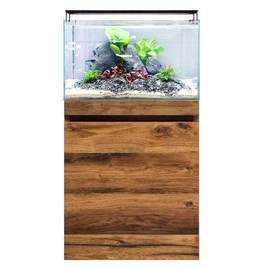 Visi-White 60 Aquascaping Aquarium & Cabinet Set - Hunton Oak