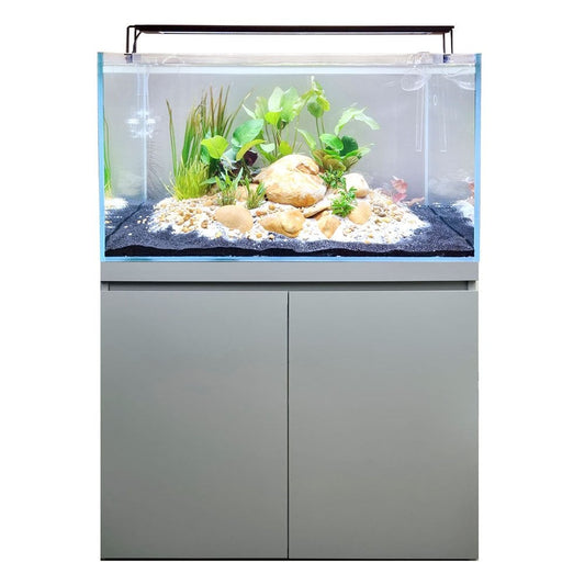 Visi-White 90 Aquascaping Aquarium & Cabinet Set - Dusty Grey