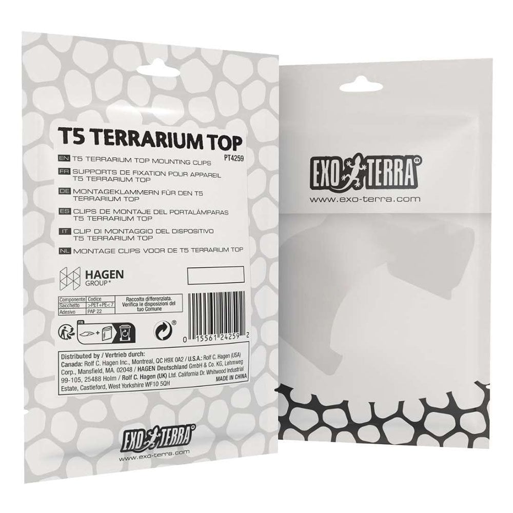 Terrarium T5 Top Mounting Clips (2pk)