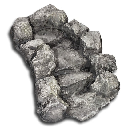 Highland Curved Stream Waterfall - Grey