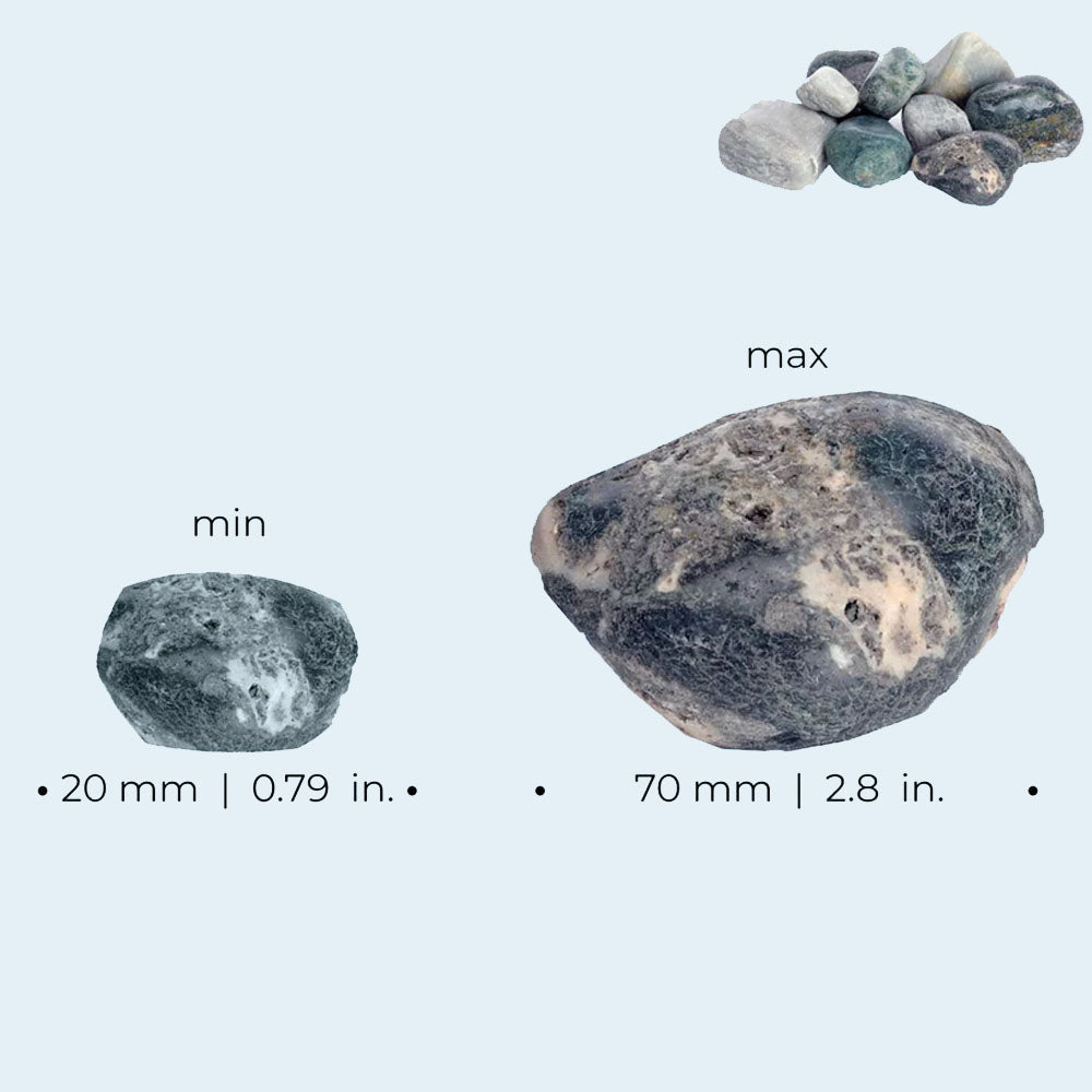 Feng Shui Marble Pebble Pack - Green