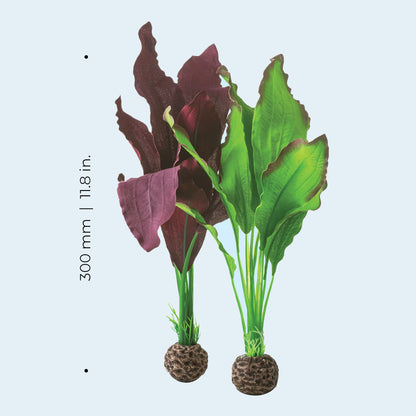 Green/Purple Silk Plants