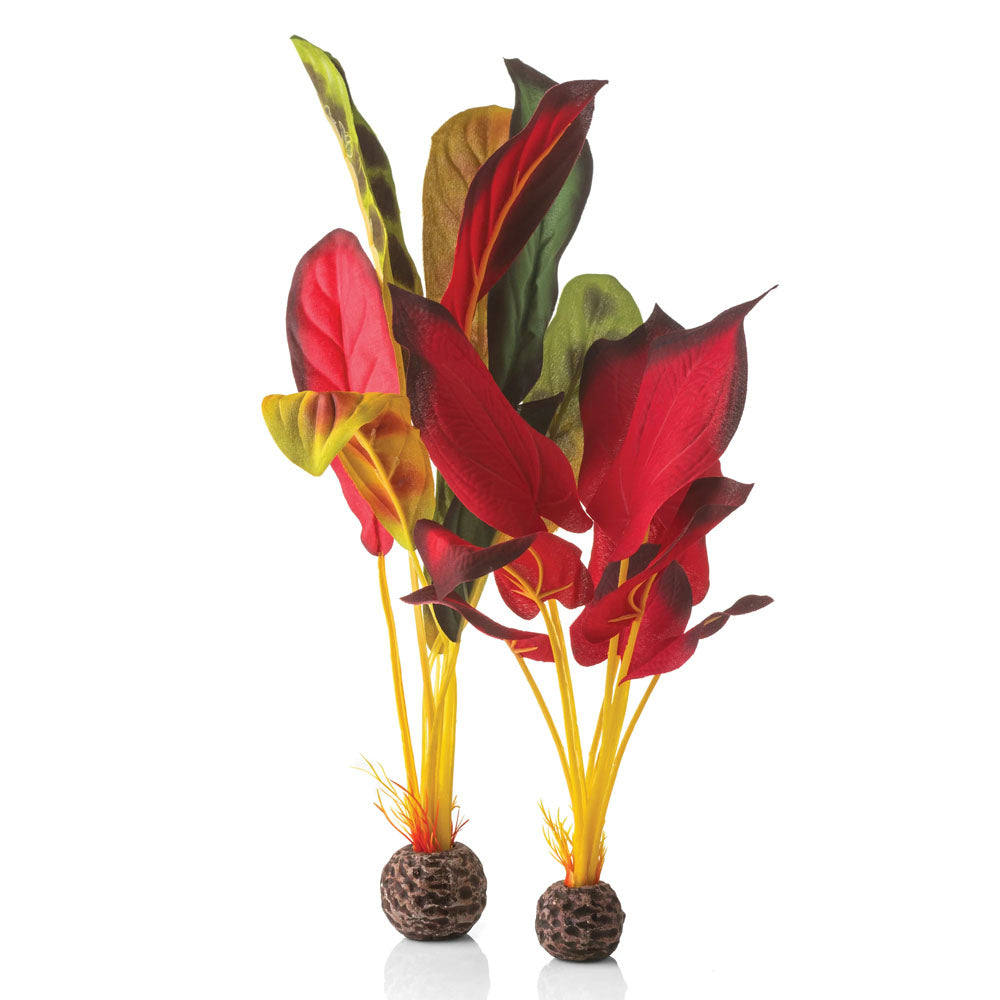 Red Green Silk Plants Large