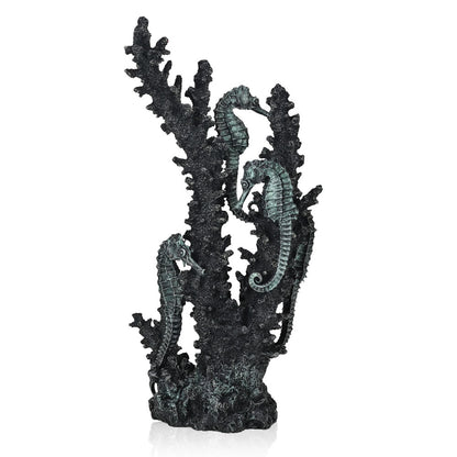Seahorses On Coral Black - Medium