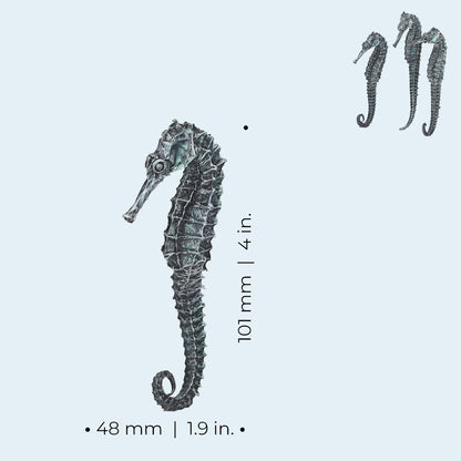 Seahorse Set - Metallic Black