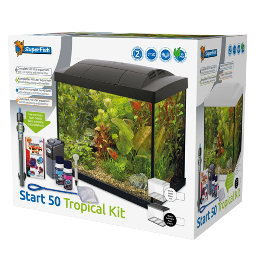 START 50 Tropical Aquarium Kit - Black