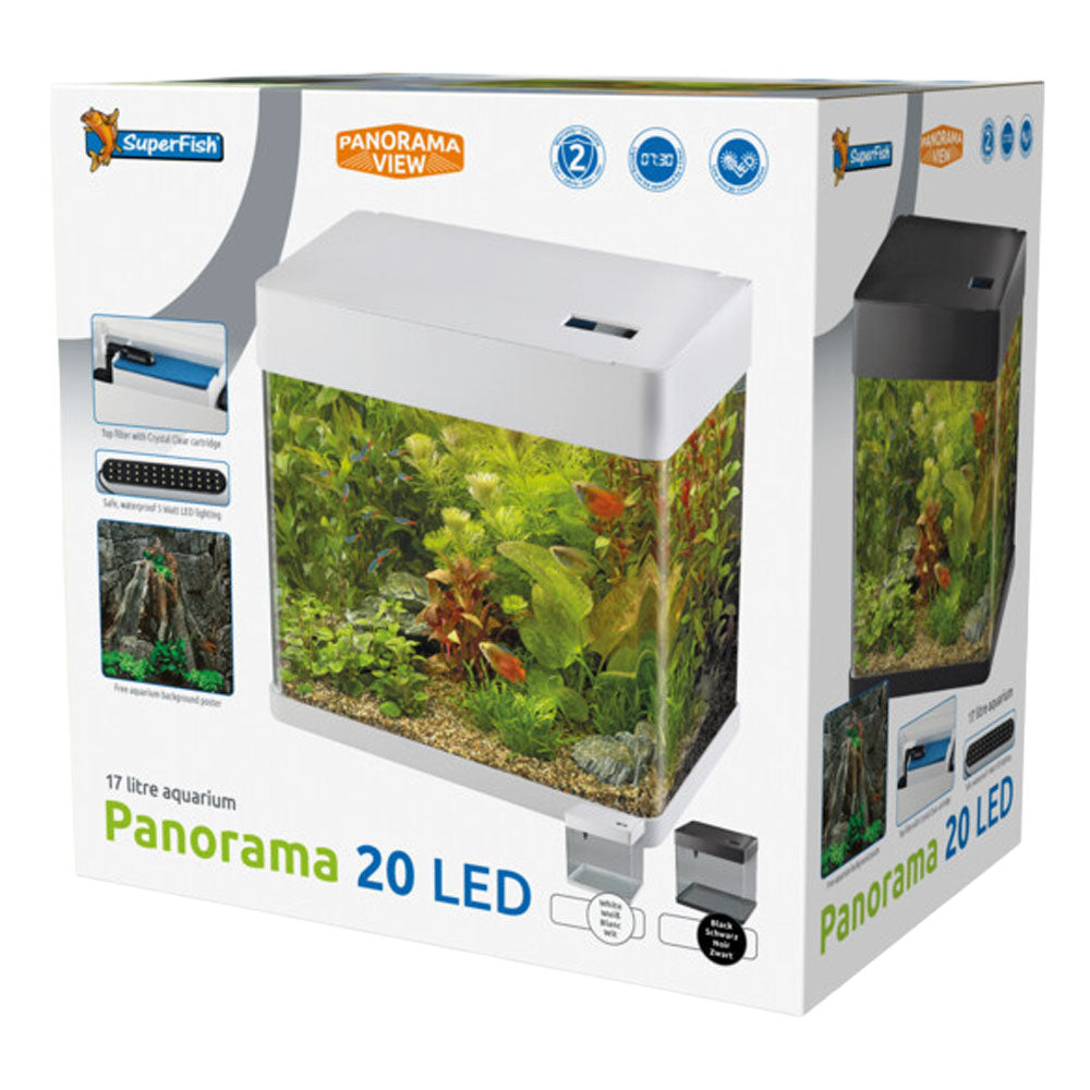 SuperFish PANORAMA 20 LED Aquarium - Black
