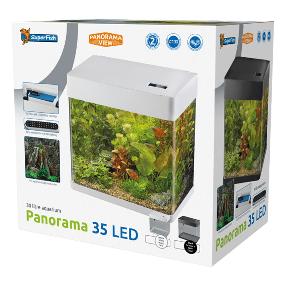 SuperFish PANORAMA 35 LED Aquarium - Black
