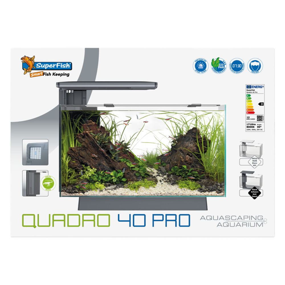 QUADRO 40 Pro LED Aquarium - Black