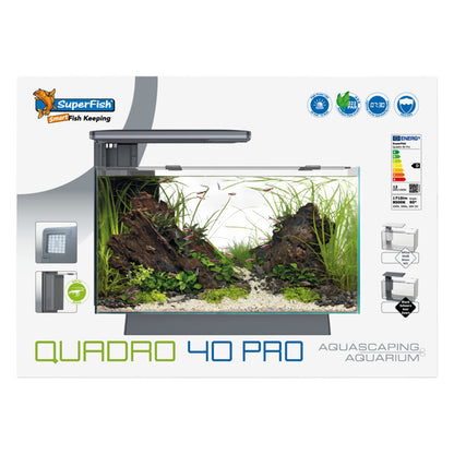 QUADRO 40 Pro LED Aquarium - Black