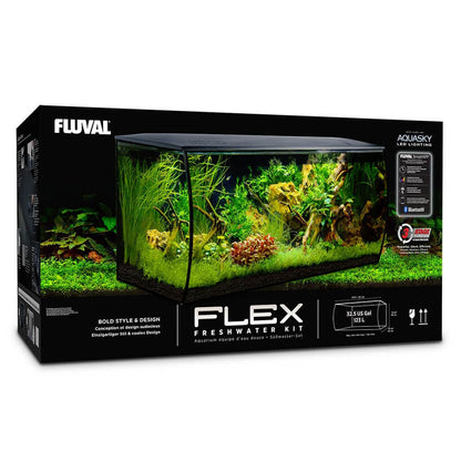 Fluval Flex 123L Aquarium & Cabinet Set - Black