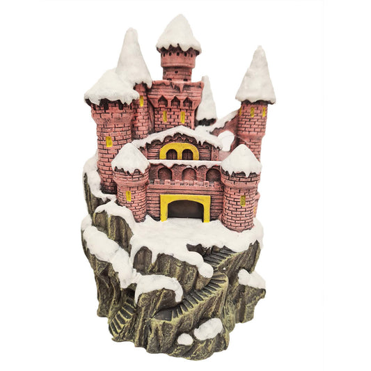 Christmas Snow Covered Castle Aquarium Ornament