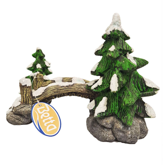 Christmas Trees With Bridge Aquarium Ornament